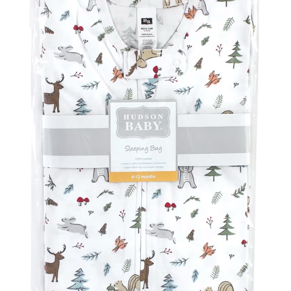 Hudson Baby Woodland Animal Print Sleep Sack